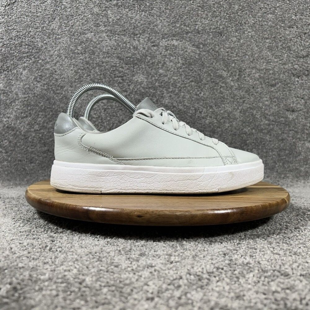 Kizik Vegas Women's Sz 7.5 Gray Leather Hands Free Athletic Casual Shoes Used